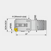 COUNTERBORING HEAD STS-EX Counterboring head with external 4-start thread for single tube system (STS), diameters adjustable, tool diameter ø25.00 - ø39.99 mm - Big-tools Industrial Supply Tools for Metal Cutting
